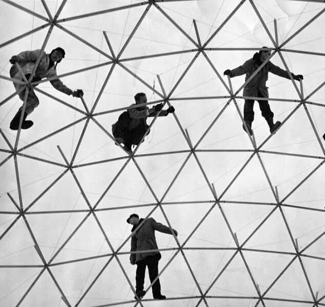 Inside the Montreal geodesic dome