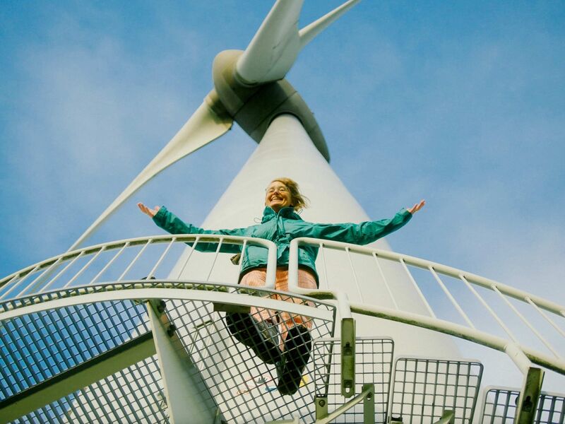 Community wind turbine in Wales