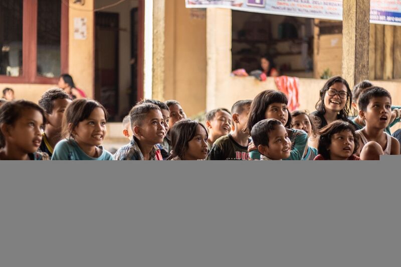 People gathered for a global citizens assembly