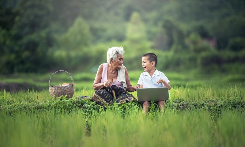 Elderly woman representing intergenerational global voices