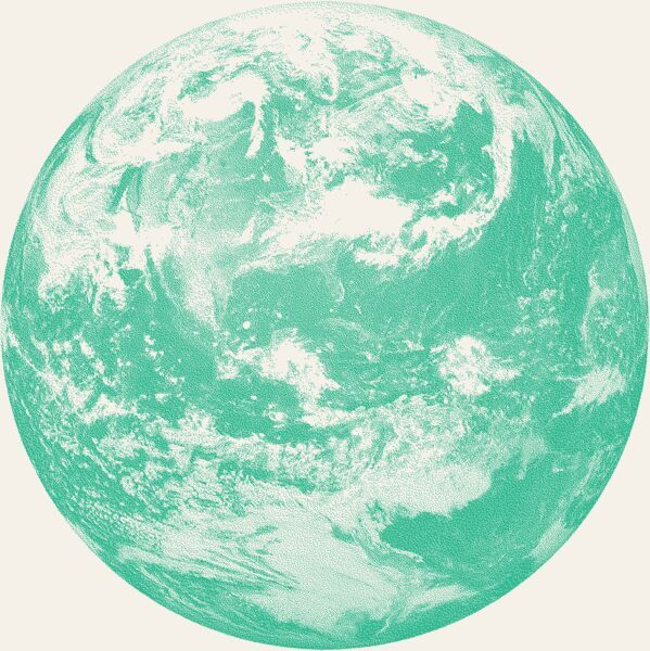 Metagov dithered globe graphic