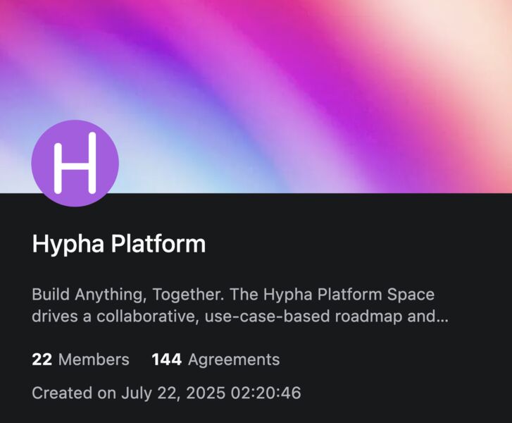 Hypha platform supporting SEEDS regenerative economy